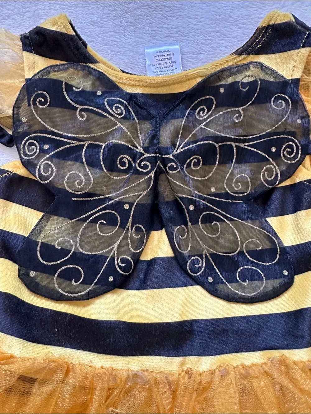 Gymboree Yellow and Black Bumble Bee Tutu Dress 12-18 months